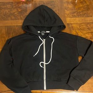 Size small, cropped zip up hoodie